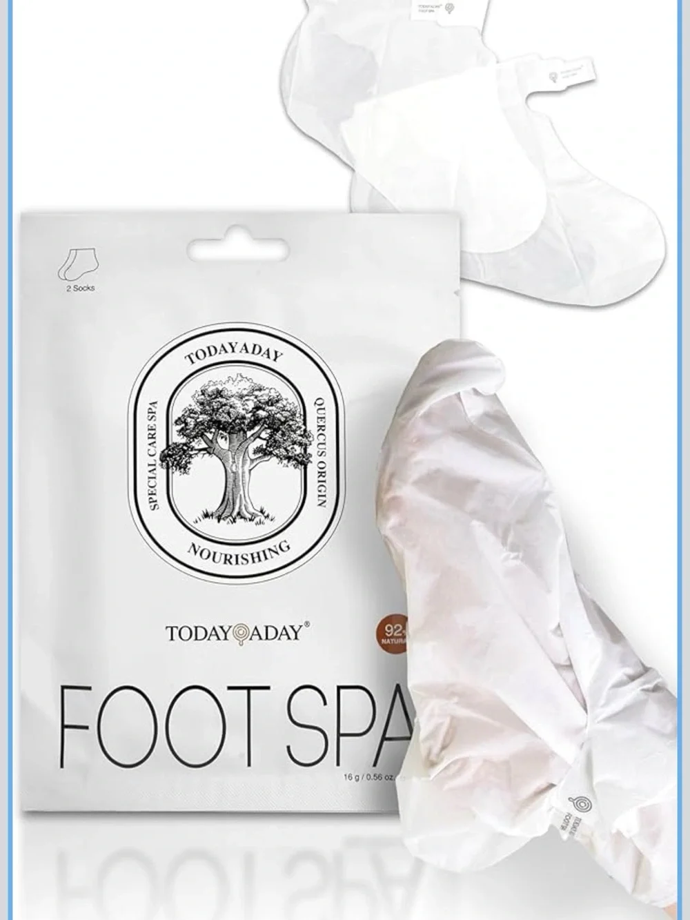 TODAYADAY Foot Spa Foot Mask Socks Hypoallergenic Cracked Heels 5pcs 16g